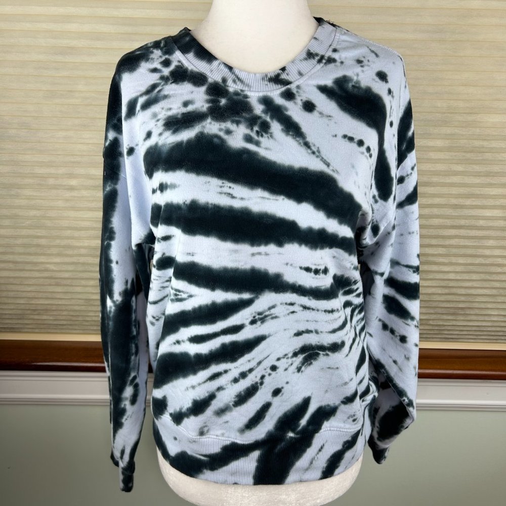 LACAUSA Anthropologie Tie Dye Slightly Cropped Sweatshirt Festival Whimsical